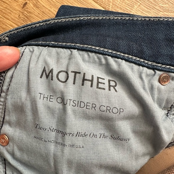 COPY - Mother The Outsider Crop Jean “Two Strangers Ride on the Subway” Sz 27 - Picture 1 of 5